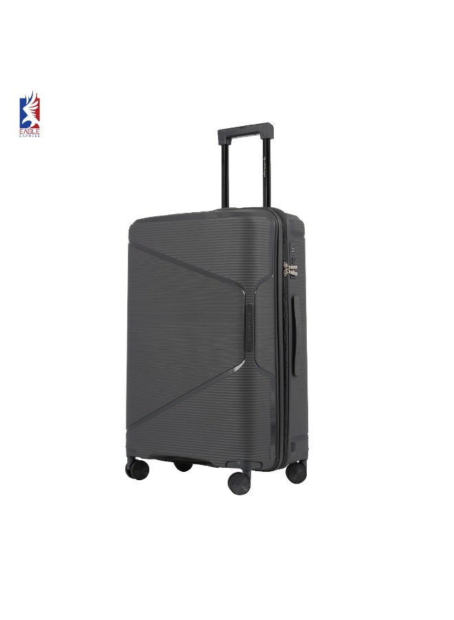 ايجل اكسبريس حقيبة السفر الترولي إيجل إكسبريس كروزر إيليت بحجم 28 بوصة وهيكل صلب وخفيف الوزن من البولي بروبيلين (PP) – رمادي داكن - Image 1